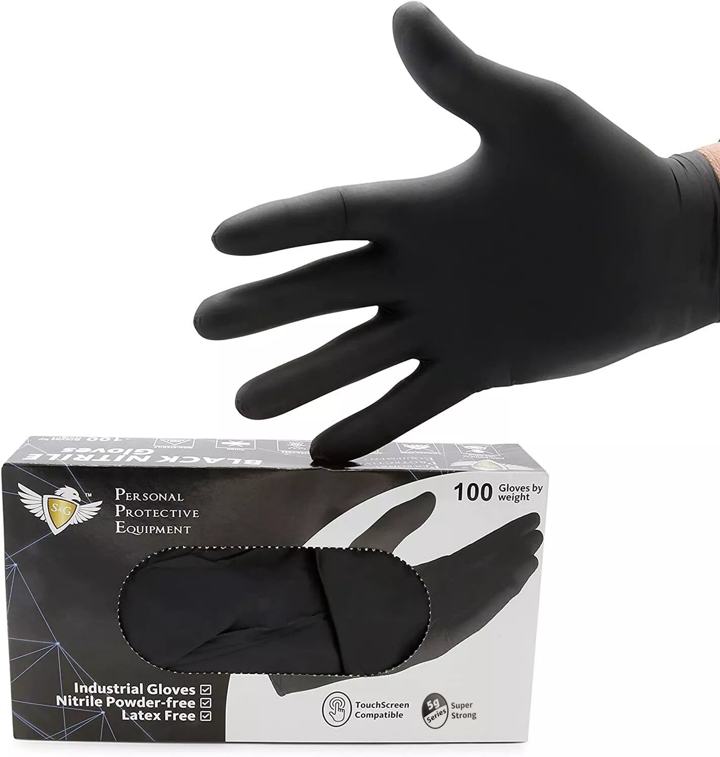 Black Nitrile Gloves 5 Mil I 1000 Pieces