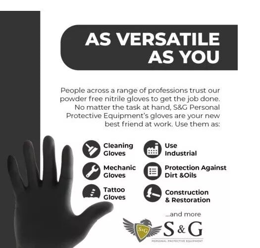 Black Nitrile Gloves 5 Mil | 200 Pieces