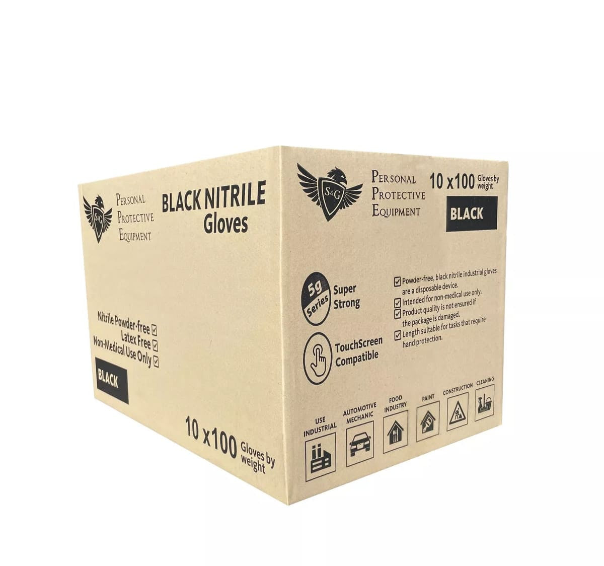 Black Nitrile Gloves 5 Mil I 1000 Pieces